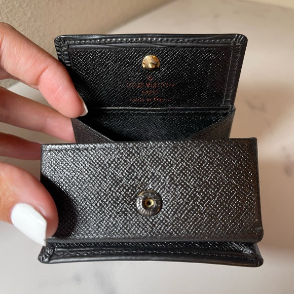 LOUIS VUITTON BLACK EPI PORTE-MONNAIE BOITE COIN BOX - Picture 9 of 13